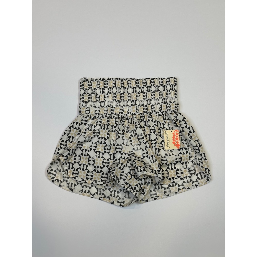 Free People FP Movement The‎ Way Home Printed Shorts Trance Geometric XS New
